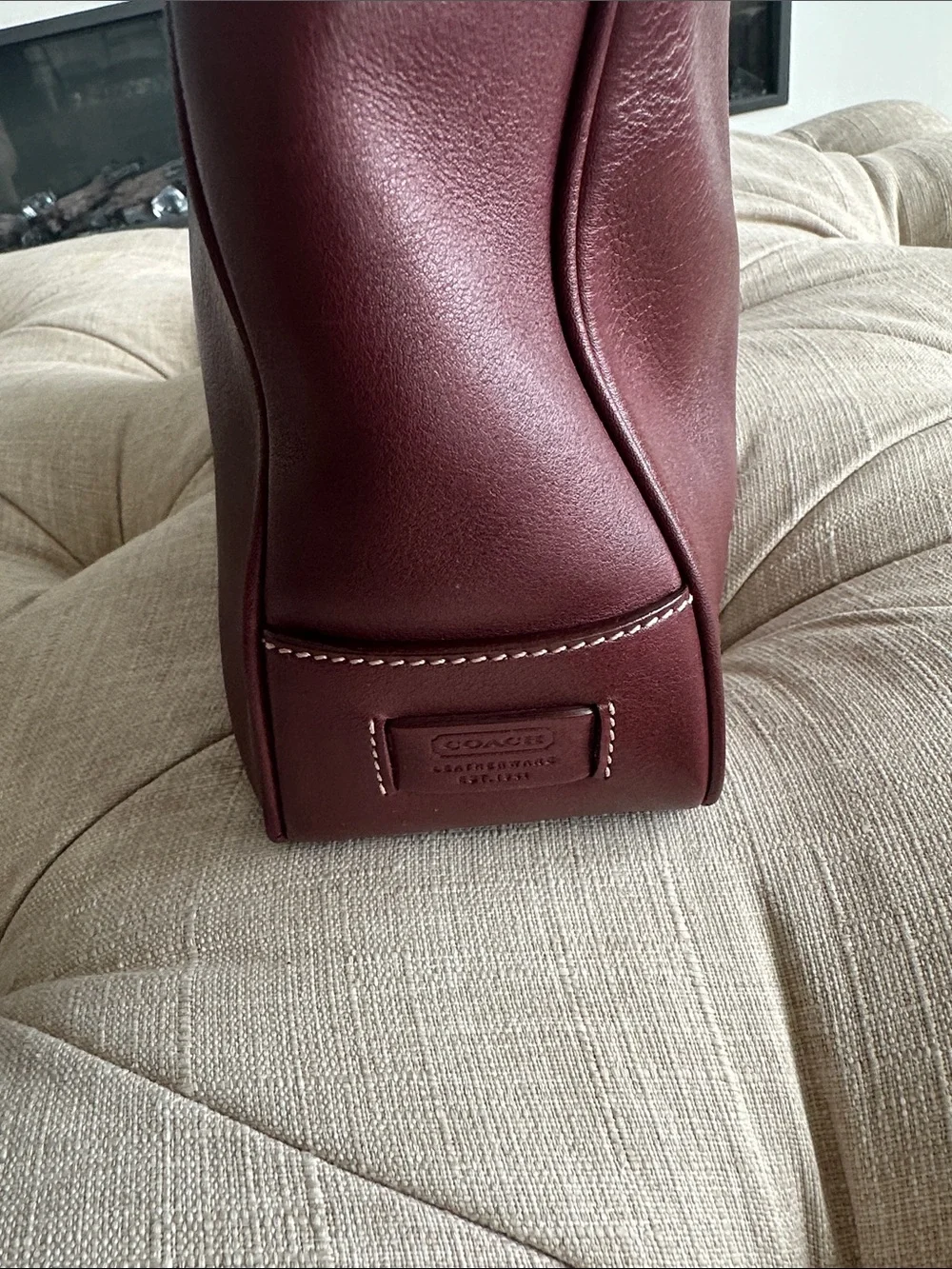 Coach Burgundy Leather Shoulder Bag